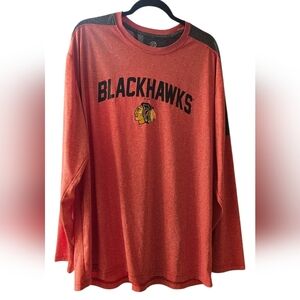 CLOSET CLEAROUT EUC NHL Blackhawks Red Long Sleeve Shirt, Size 2XL